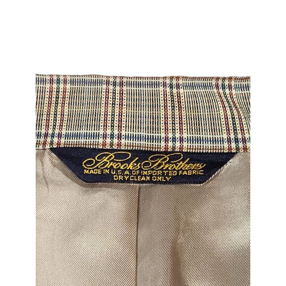 Brooks Brothers Blazer Men Sz 44 L Plaid Office Formal Designer Italy Workwear‎ - Picture 8 of 11